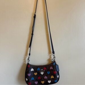 Coach Heart Print Crossbody Bag - Multicolor